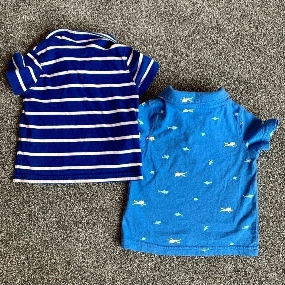 Carter's Blue Polo Tops set of 2 - 18 months